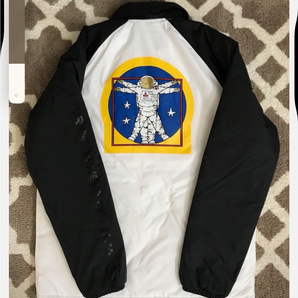 Vans Nasa Black and White Windbreaker with Vitruvian Man Patch